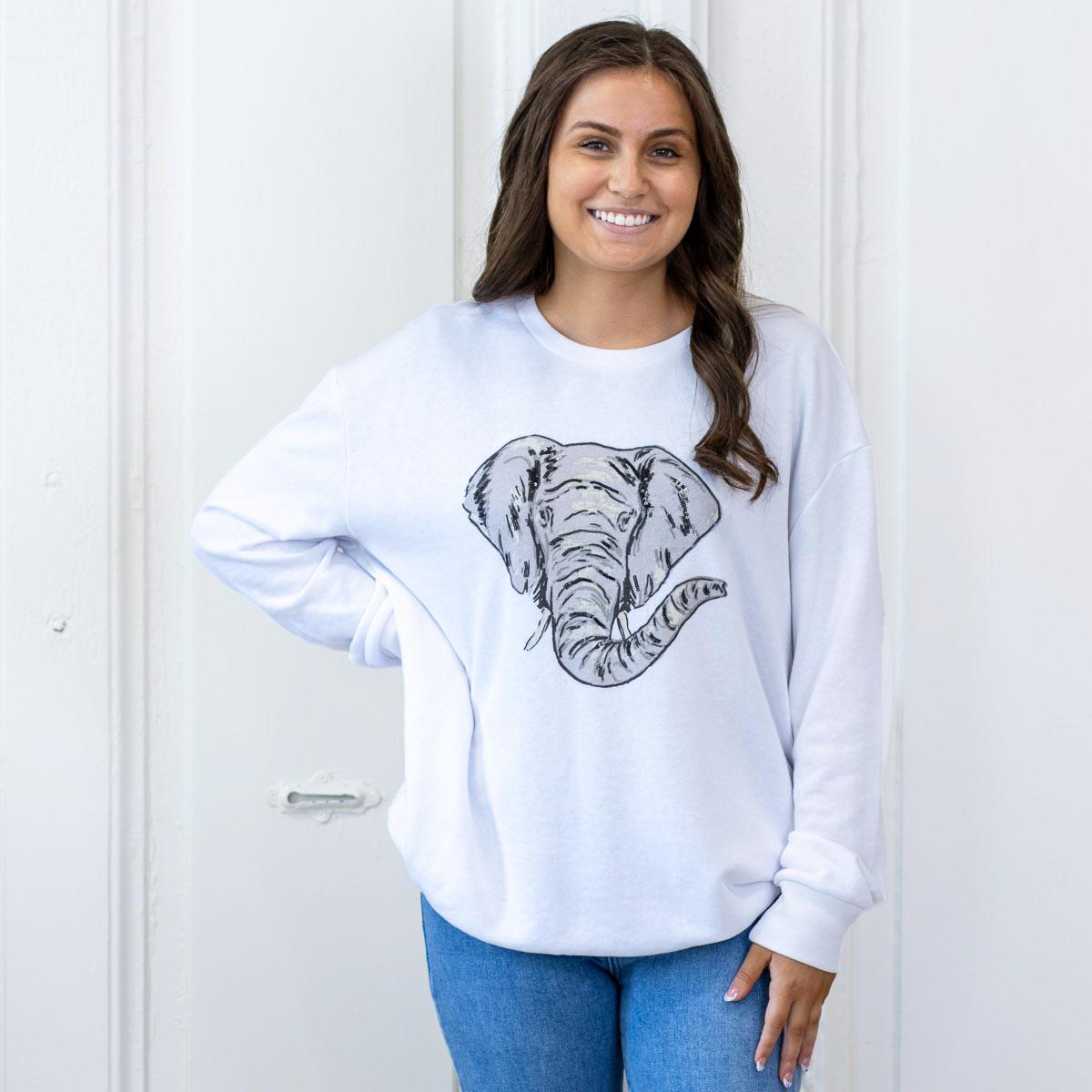 Elephant Sequin Sweatshirt The Royal Standard